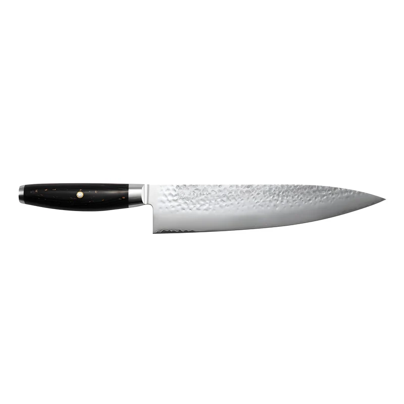 Yaxell KETU Coltello da Cuoco Lama 24 cm – Acciaio SG2 63 HRC, Finitura Martellata