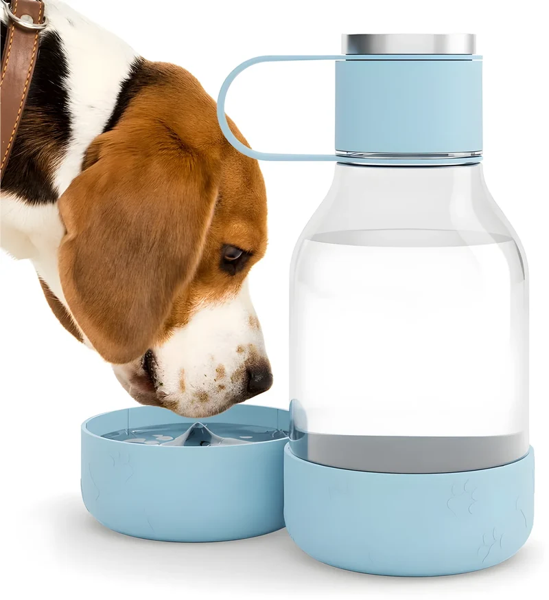 Asobu bottiglia con ciotola per animali blu Lite L 1,5 in Tritan