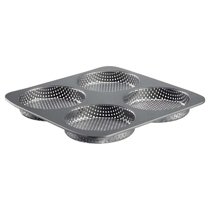 Westmark teglia perforata per 4 panini da Hamburger di 12 cm