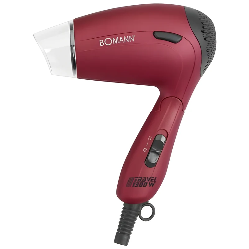 BOMANN Asciugacapelli pieghevole da viaggio con diffusore 1300W 025944