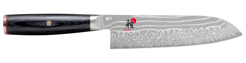 Miyabi 5000 FCD Coltello Santoku Damascato 18 cm – Acciaio MC63, Art. 34684-181
