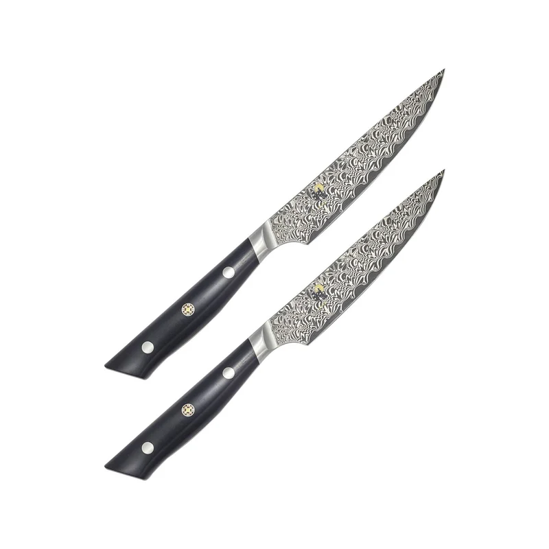 Miyabi 800 DP Set 2 Coltelli da Bistecca Damascati – 49 Strati, Acciaio FC61 HRC 61