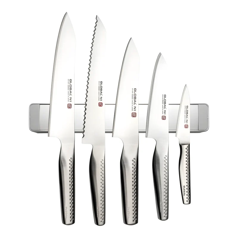 Global Set 5 coltelli "NI" con barra magnetica GN-5005AR/M30