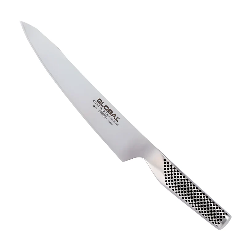 Global G-03 Coltello Trinciante 21 cm – Acciaio CROMOVA 18, Made in Japan