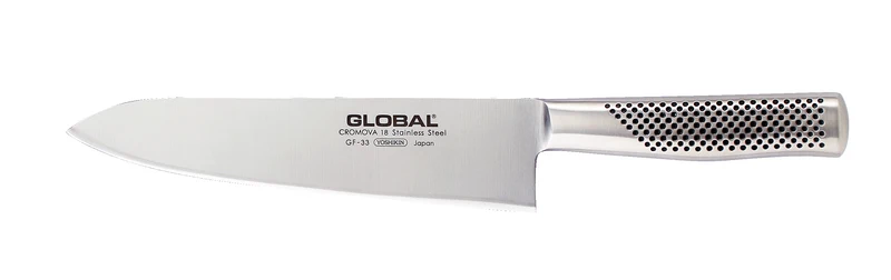 Global GF-33 Coltello da Cuoco 21 cm – Acciaio CROMOVA 18, Made in Japan