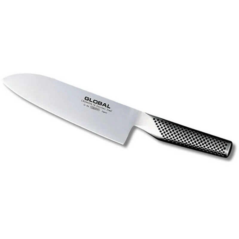 Global G-46 Coltello Santoku 18 cm – Acciaio CROMOVA 18, Made in Japan