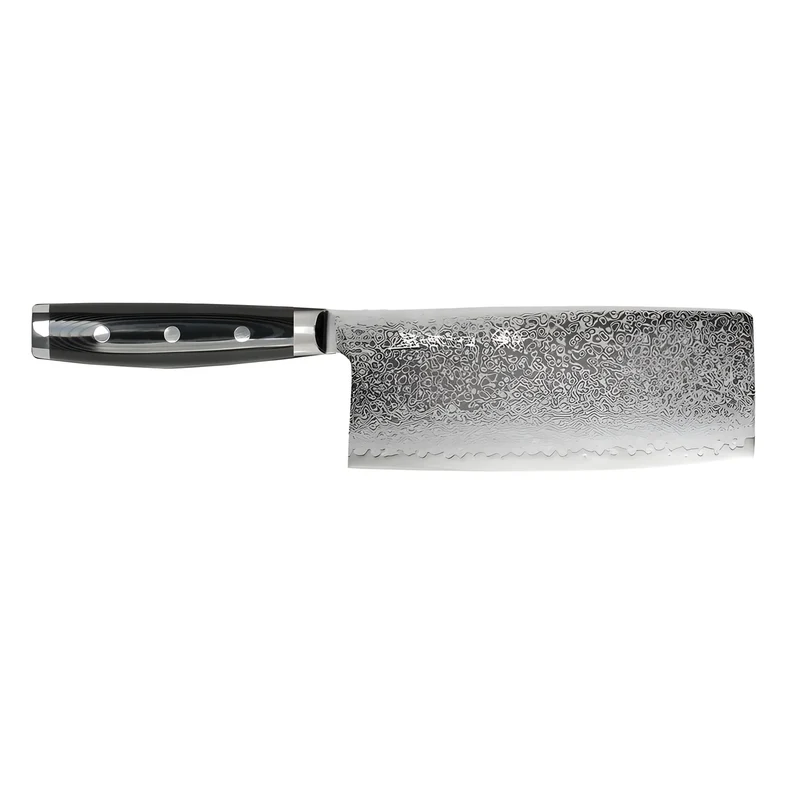 Yaxell GOU Mannaia Cinese Lama 18 cm – Acciaio SG2 63 HRC, 101 Strati Damasco