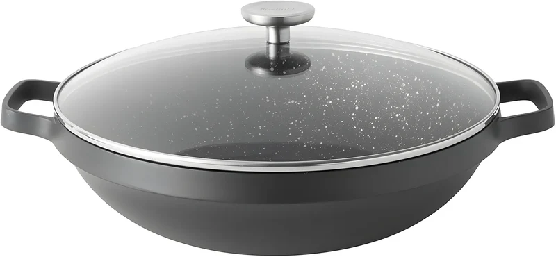 Wok GEM induzione antiaderente con coperchio Ø 32 cm