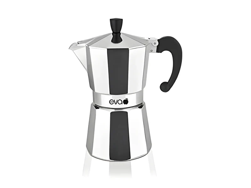 Moka macchina da caffè caffettiera alluminio 3 tazze EVA 020304
