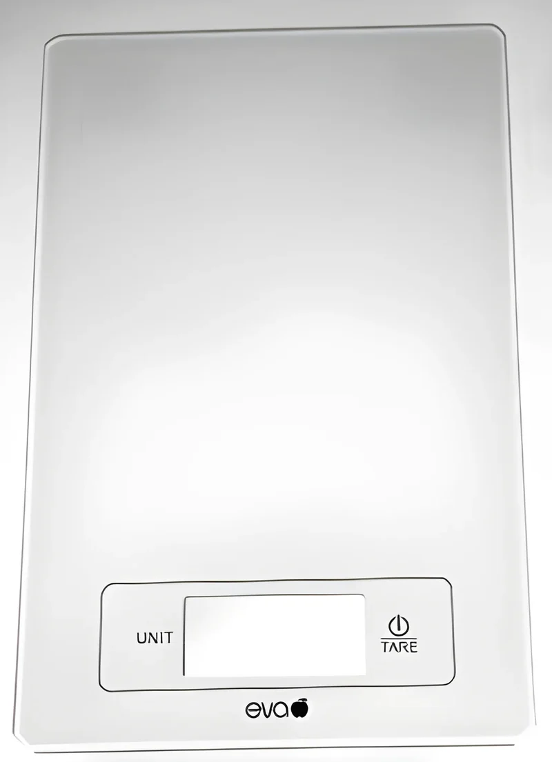 Bilancia da cucina elettronica 5kg-1g in vetro bianca EVA 033331
