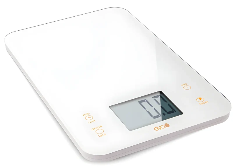 Bilancia da cucina elettronica 15kg-1g vetro/bianco EVA 03 34 01