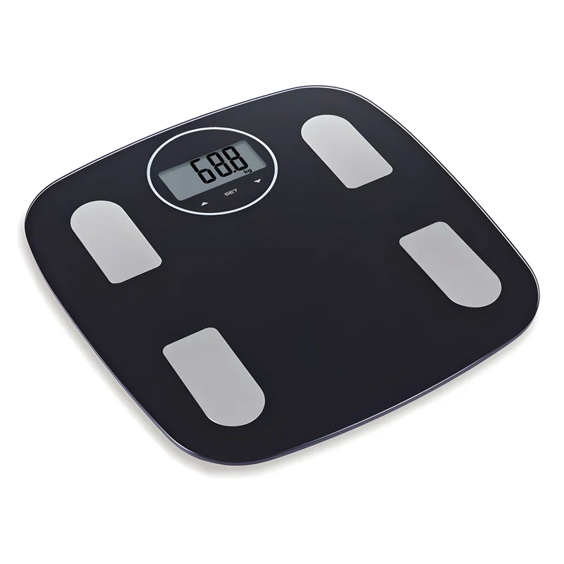 Bilancia pesapersone/analisi massa corporea Body Control nera