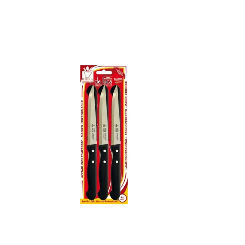 Coltelli Da Bistecca 6 Pezzi Nero