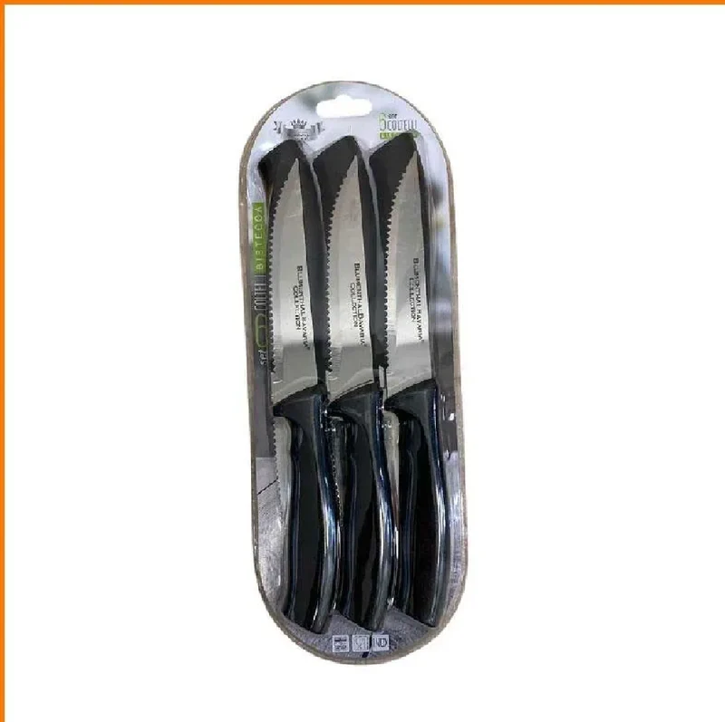 Coltelli Da Bistecca Nero Set 6 Pezzi