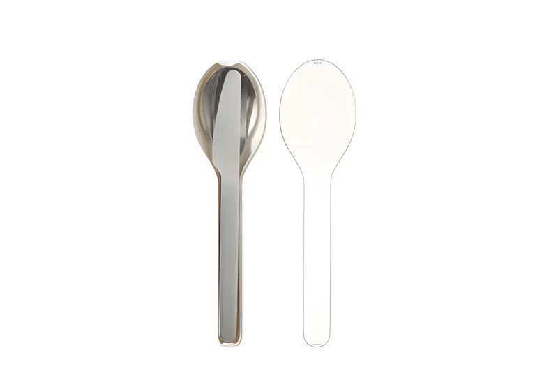 Set posate inox da viaggio con contenitore bianco Mepal 6250172