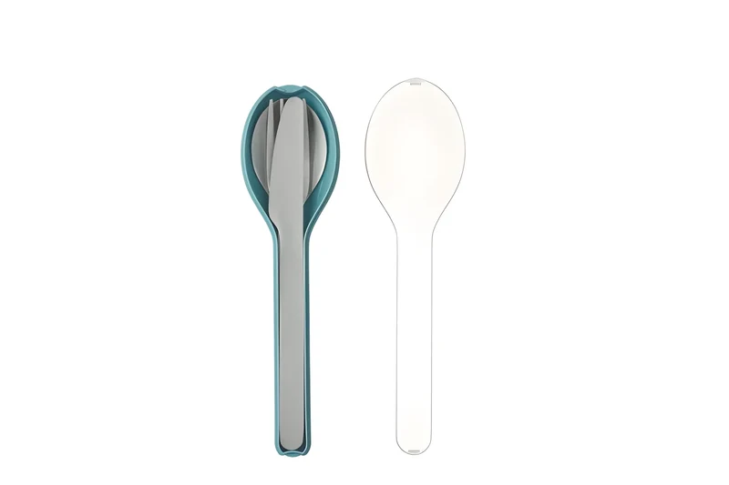 Set posate inox da viaggio con contenitore verde Mepal 6250182