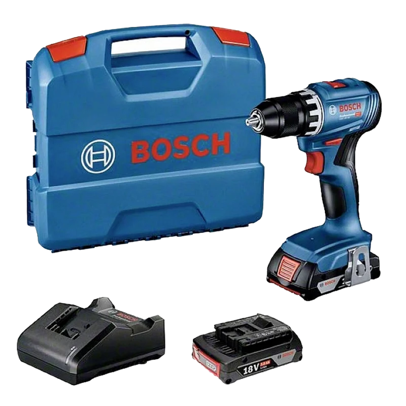 Trapano Avvitatore Bosch Professional 18V/2.0Ah Li-Ion, Movimento Torcente Max 21Nm, 45Nm, Diametro Vite 8mm