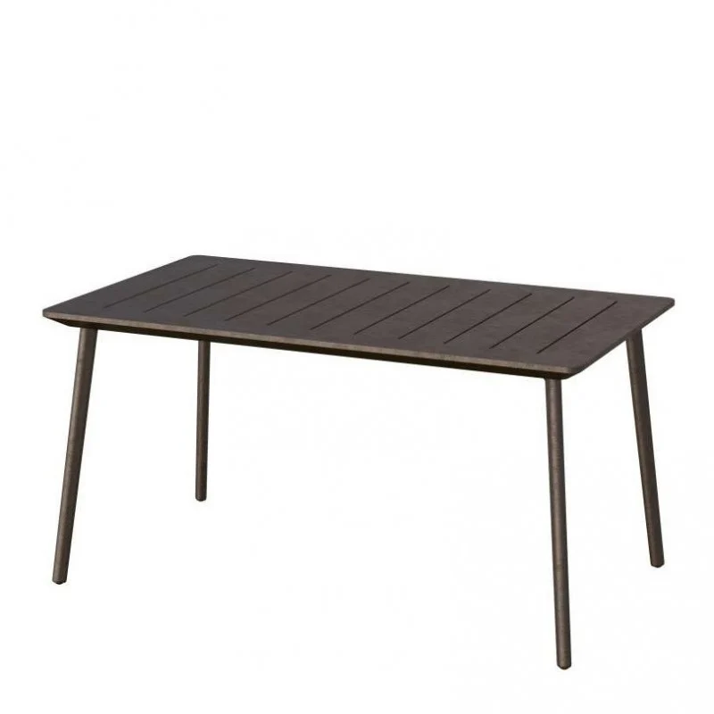 Tavolo Da Giardino In Resina Grafite Rettangolare 146x87x75h cm