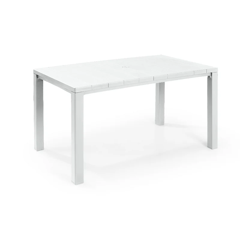 Tavolo rettangolare da giardino Keter bianco in resina 147x90 cm