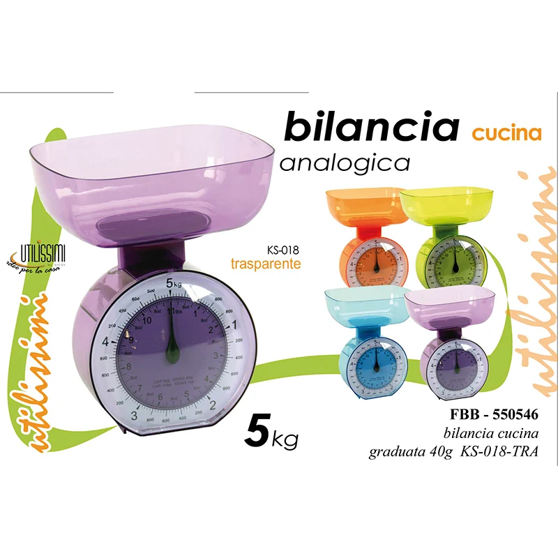 Bilancia Analogica Da Cucina Max 5kg Assortita