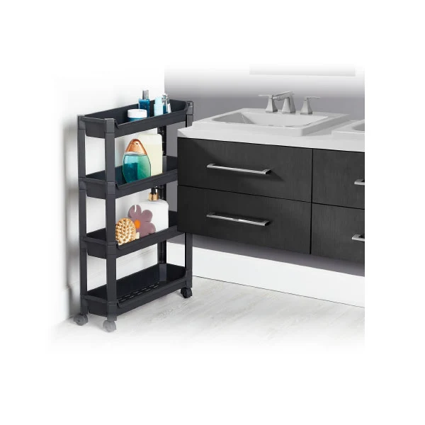 CARRELLO SALVASPAZIO LUNA NERO 46,5X14,5XH67CM