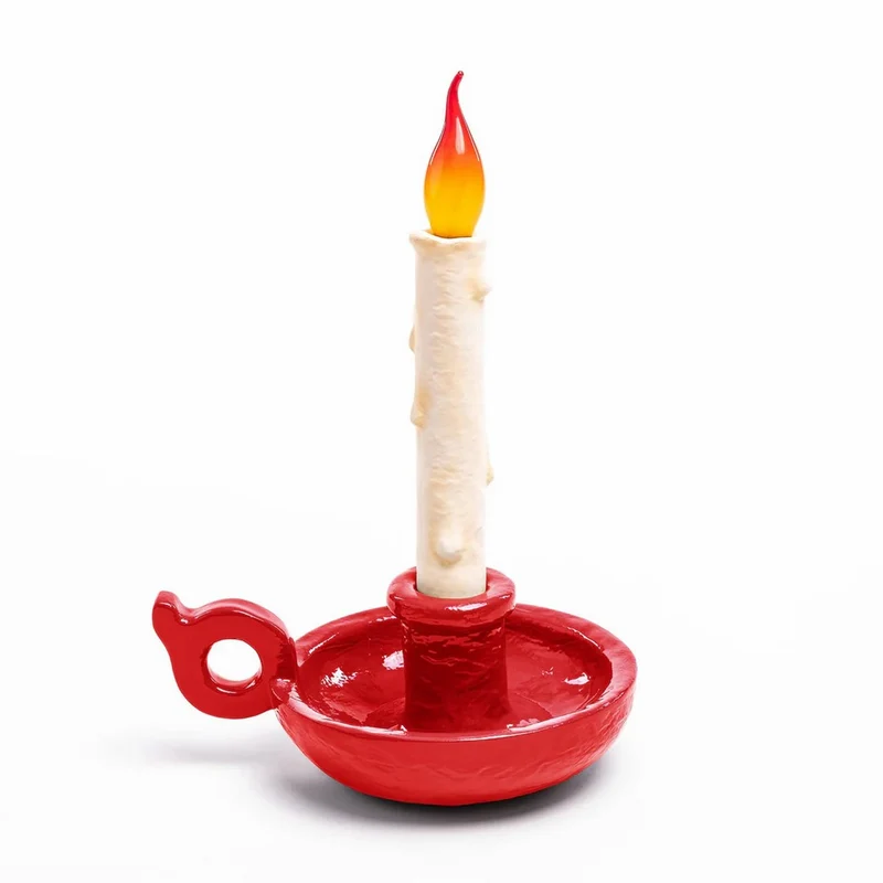 Seletti Lampada Led Ricaricabile In Resina "Grimm" - Red