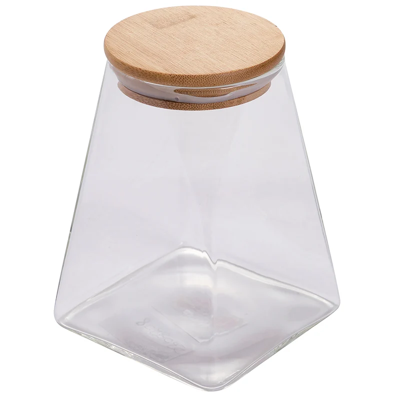 Barattolo Triangolare 10,5x10,5x15,3 cm 900 ml in Vetro Borosilicato VdE Tivoli 1996 Love