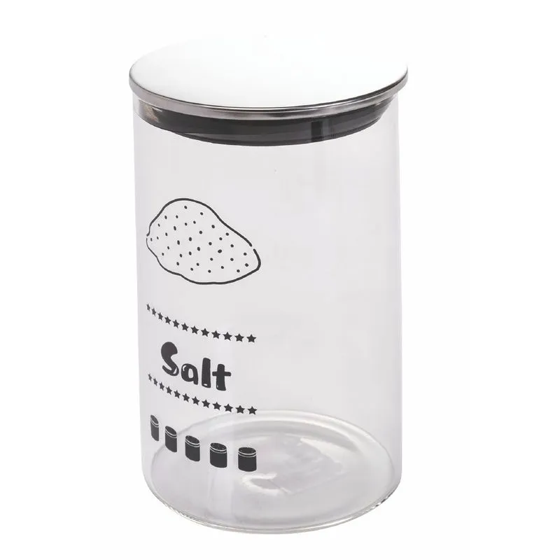Barattolo Sale Ø10,1x16,7 cm 1000 ml in Vetro Borosilicato VdE Tivoli 1996 Love it