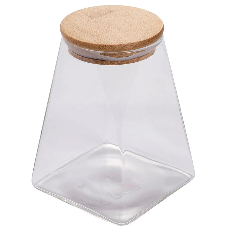 Barattolo Triangolare 8,8x8,8x12,3 cm 550 ml in Vetro Borosilicato VdE Tivoli 1996 Love it