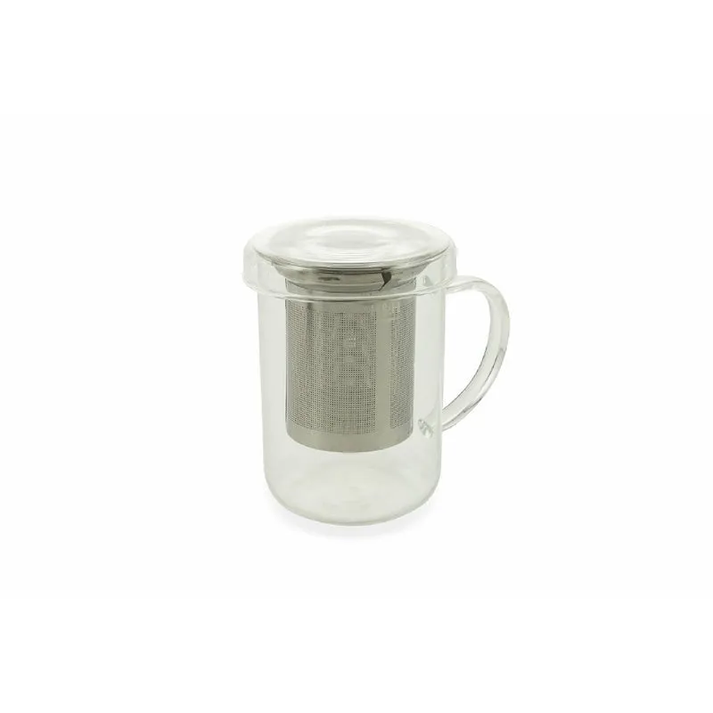 Tisaniera con Filtro 12x8x11 cm 400 ml in Vetro Borosilicato VdE Tivoli 1996 Daily