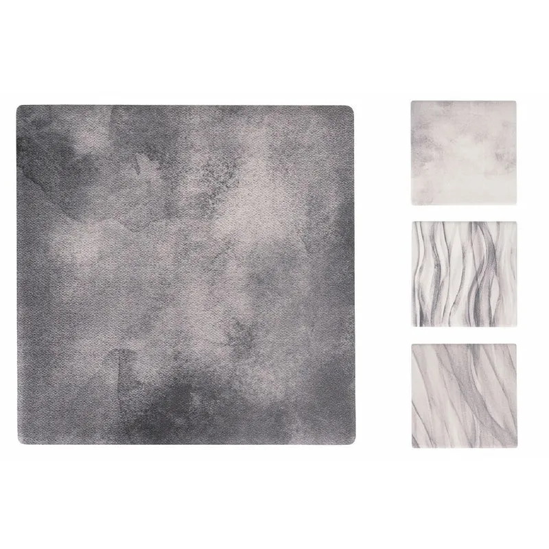 Set 4 Sottobicchieri 10x10x1 cm in Ceramica VdE Tivoli 1996 Shades of Stones