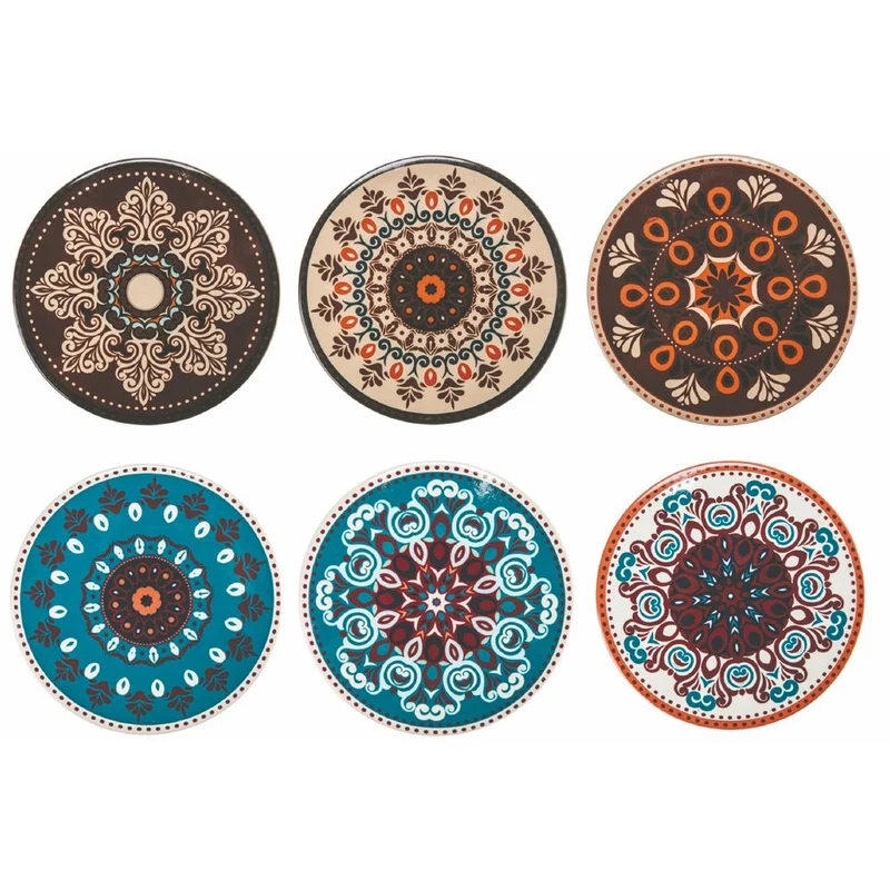 Set 6 Sottobicchieri Ø10 cm in Ceramica VdE Tivoli 1996 Shiraz