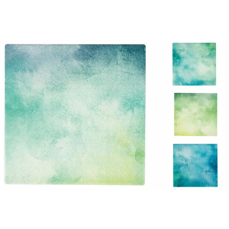 Set 4 Sottobicchieri 10x10x1 cm in Ceramica VdE Tivoli 1996 Shades of Ocean