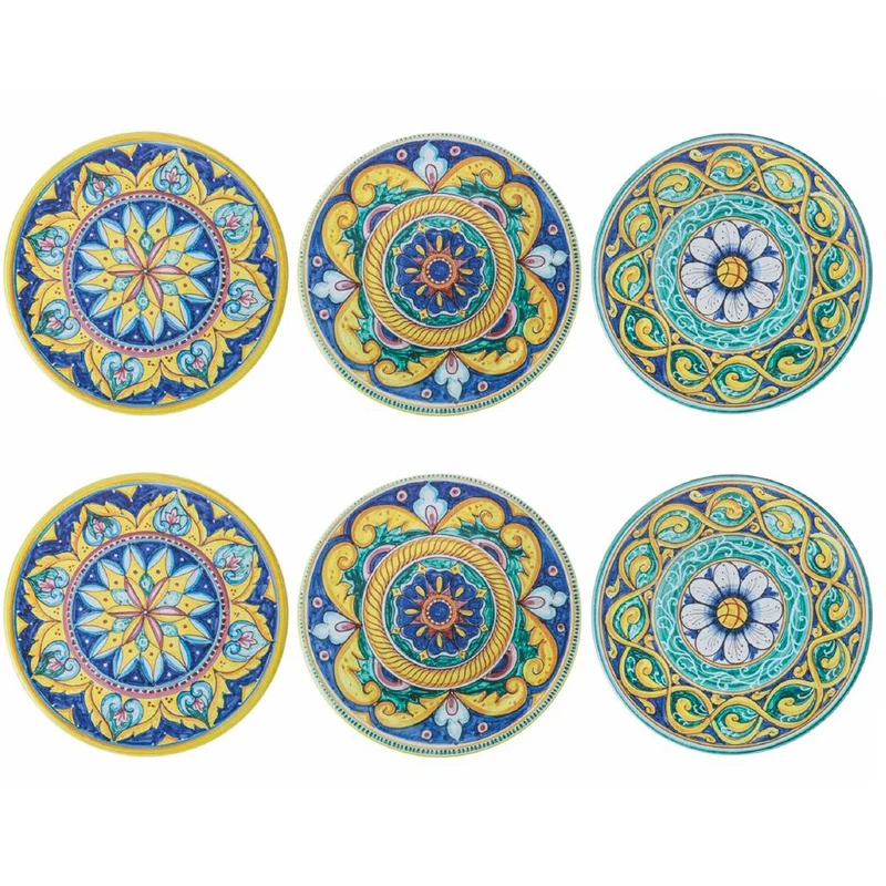 Set 6 Sottobicchieri Ø10 cm in Ceramica VdE Tivoli 1996 Scilla
