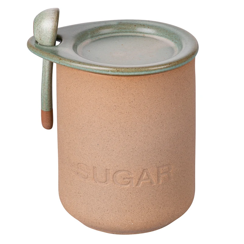 Barattolo Zucchero con Cucchiaino Ø10x15 cm 900 ml in Ceramica VdE Tivoli 1996 Pompei