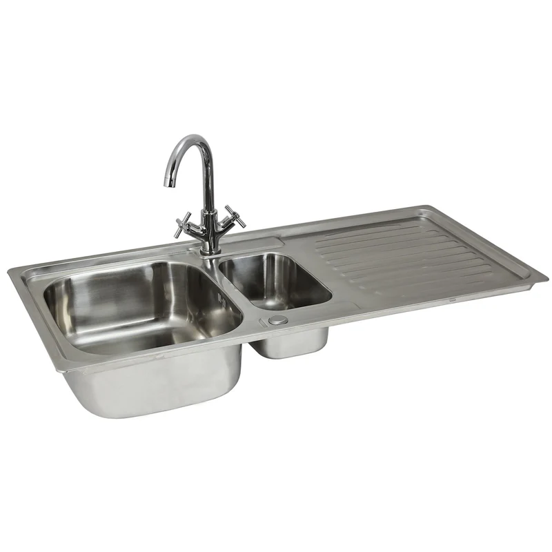 Lavello da cucina in acciaio inossidabile di alta qualità e rubinetto Victoria