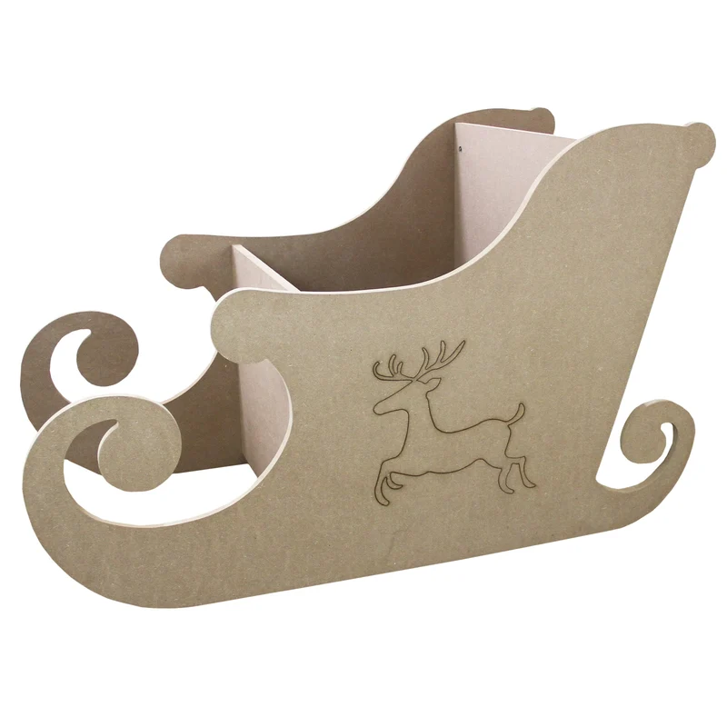 Slitta di Babbo Natale in MDF