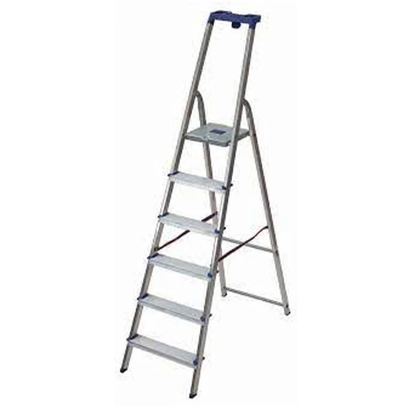 Scala Alfa Maxi Alluminio 6 Gradini Con Vassoio