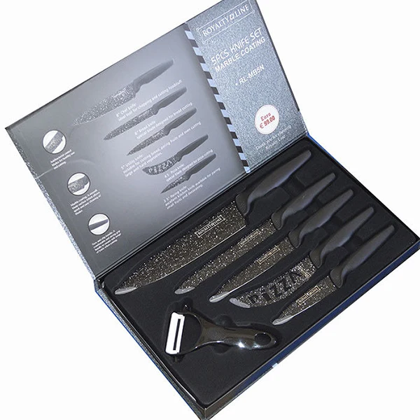 Set 5 Coltelli Neri + Pelapatate