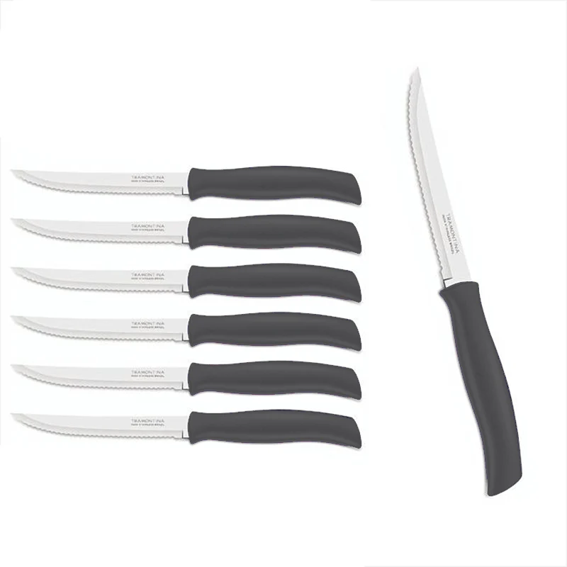 6 Coltelli Bistecca Grigio Tramontina