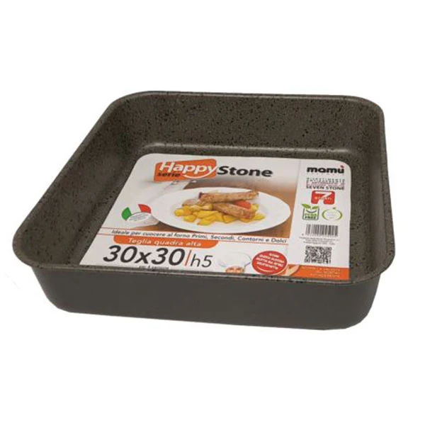 Teglia Da Forno 30x30xh5 Mamu' Happy Stone