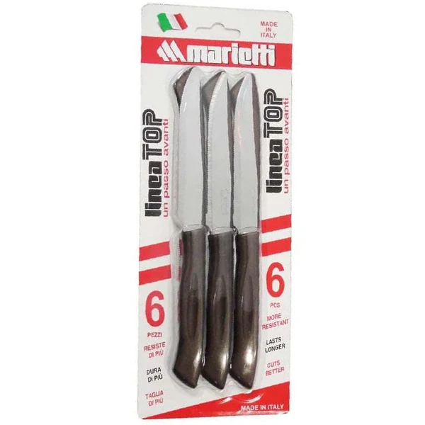 Coltelli Da Bistecca Top 6 Pz Nero Marietti
