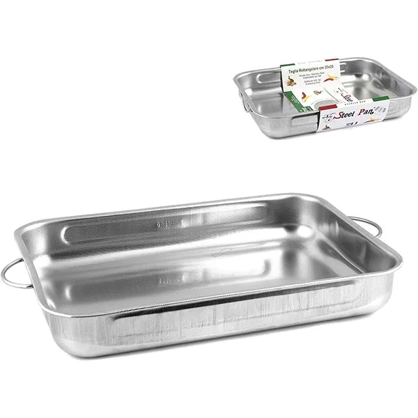 Teglia Rettangolare 35x26cm Steel Pan 10182