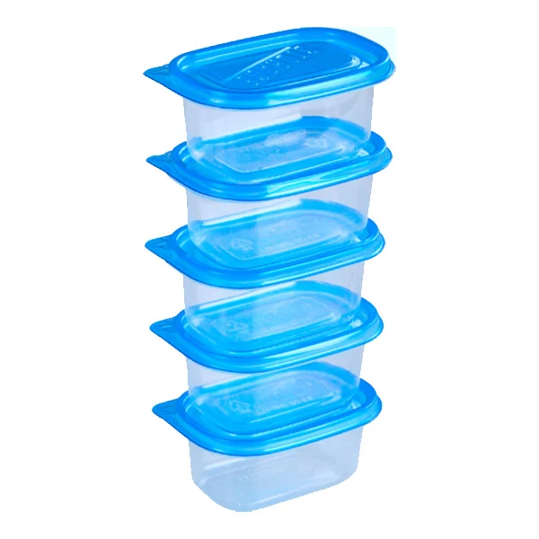 Contenitori Alimenti Rettangolare 5 Pezzi 280 Ml