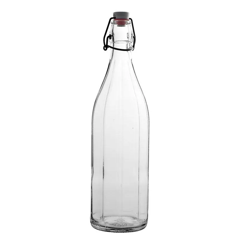 Bottiglia Regina 1lt Costolata, Italy Glass