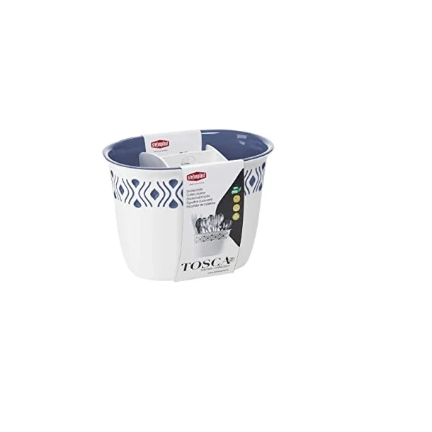 Scolaposate Tosca Bianco/Blu Decorato
