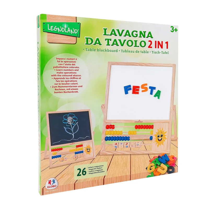 Globo Legnoland Lavagna Magnetica 2 In 1