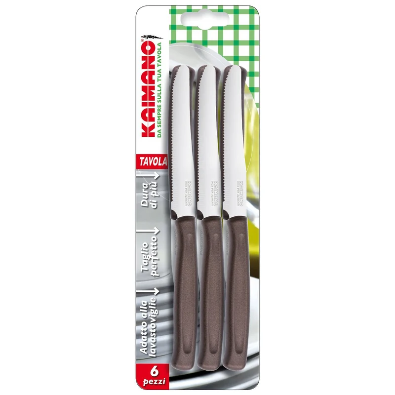Coltelli Dinamik Tavola 6pz Marrone