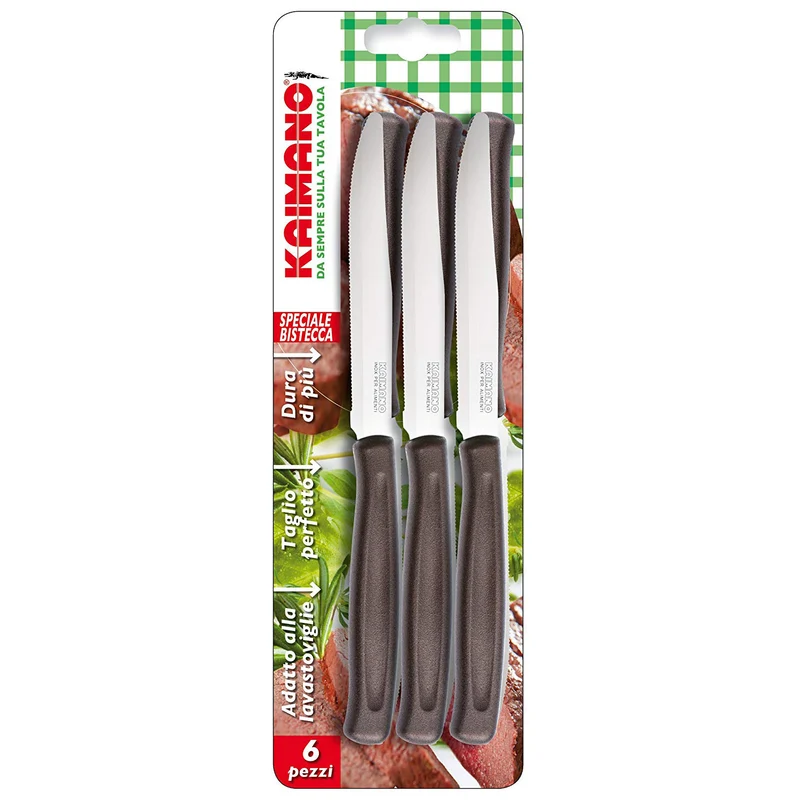Coltelli Dinamik Bistecca 6pz Marrone