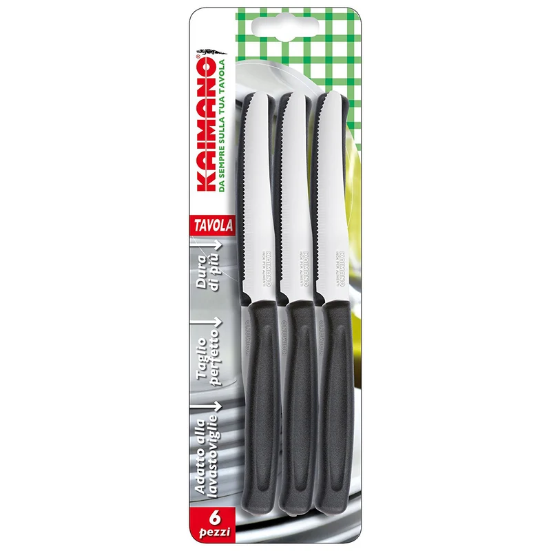 Coltelli Dinamik Tavola 6pz Nero